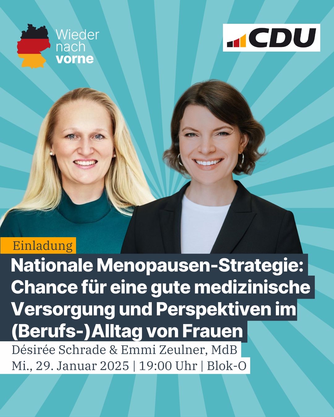 Einladung zur Diskussion über die nationale Menopausen-Strategie