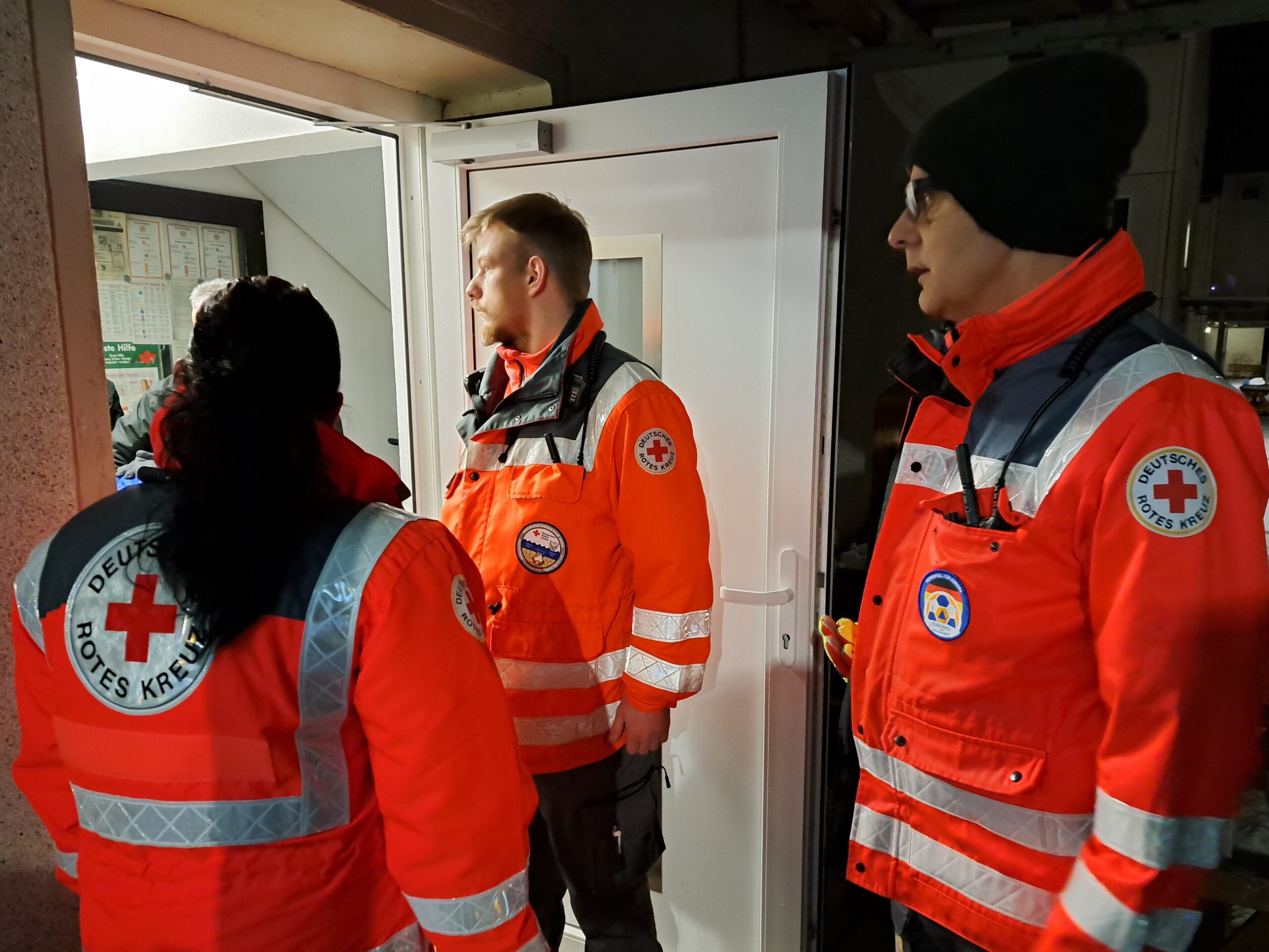 Bereitschaft Frankfurt (Oder) auf nächtlicher Tour zu Obdachlosen mit dem Kältebus