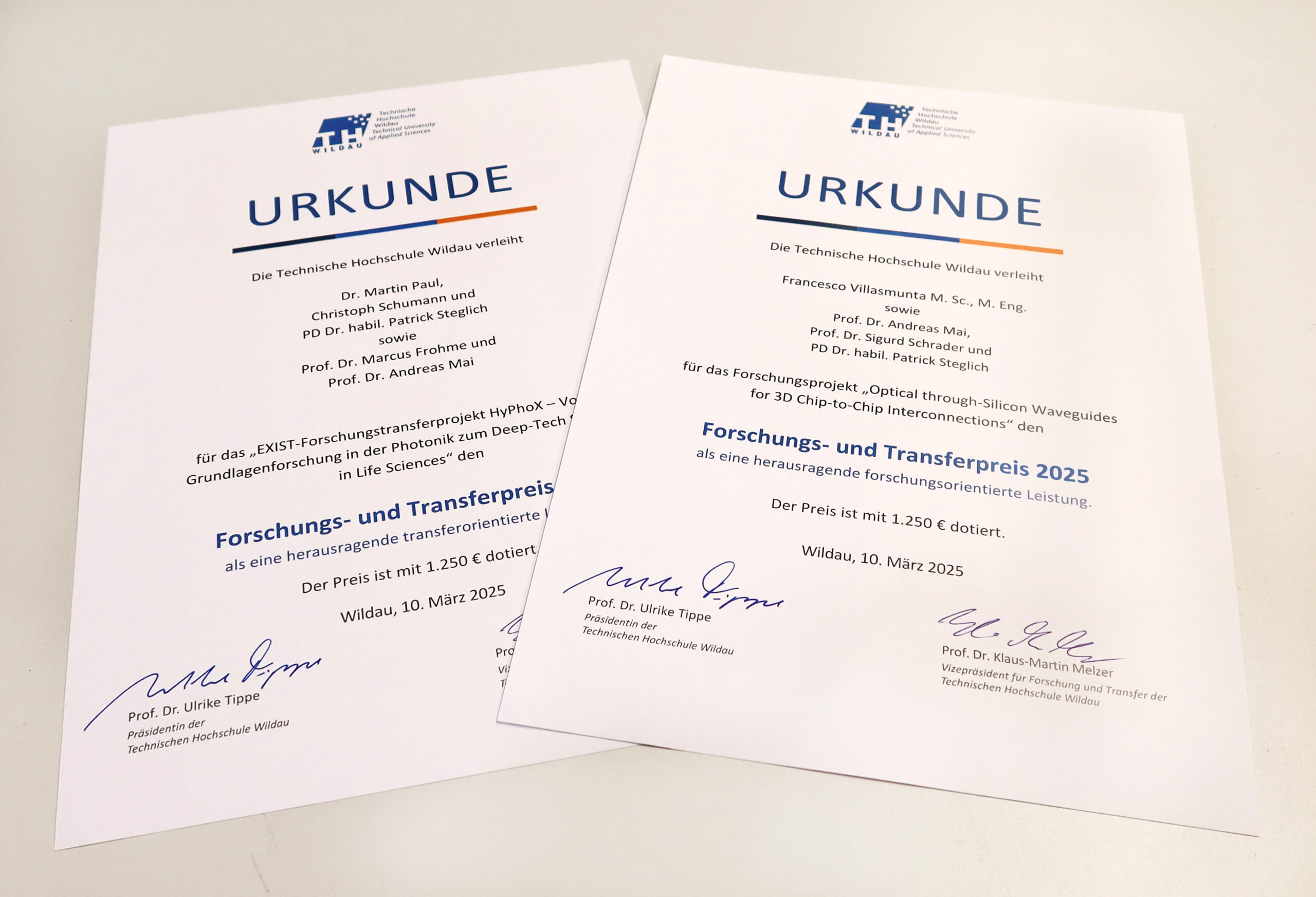 Zwei Forschungs- und Transferpreise 2025 für IHP-Kooperationen
