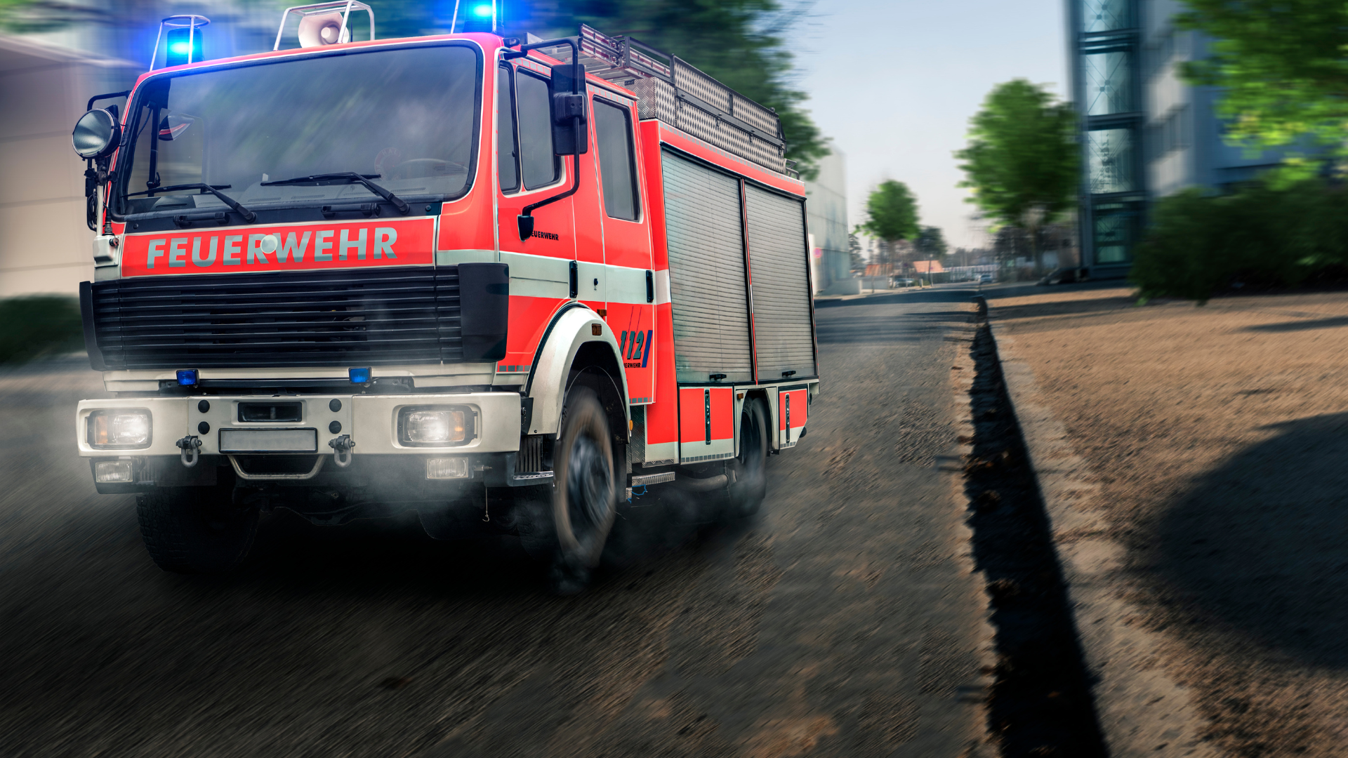 Kolonnenfahrt der Brandschutzeinheit Oder-Spree