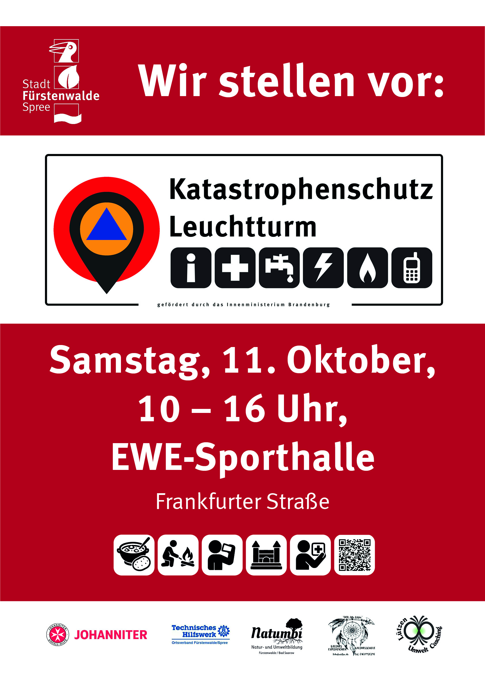 Wie funktioniert ein Katastrophenschutz-Leuchtturm? Tag der offenen Tür in der EWE-Sporthalle