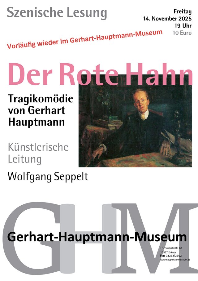 Theateraufführung „Der Rote Hahn“ im Gerhart-Hauptmann-Museum