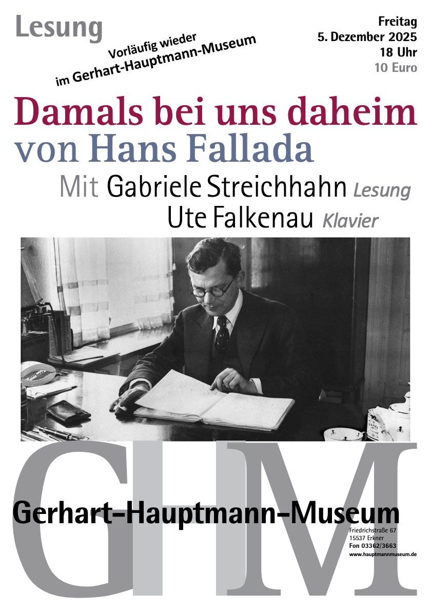 Hans Falladas heitere Kindheitserinnerungen – Lesung mit Gabriele Streichhahn