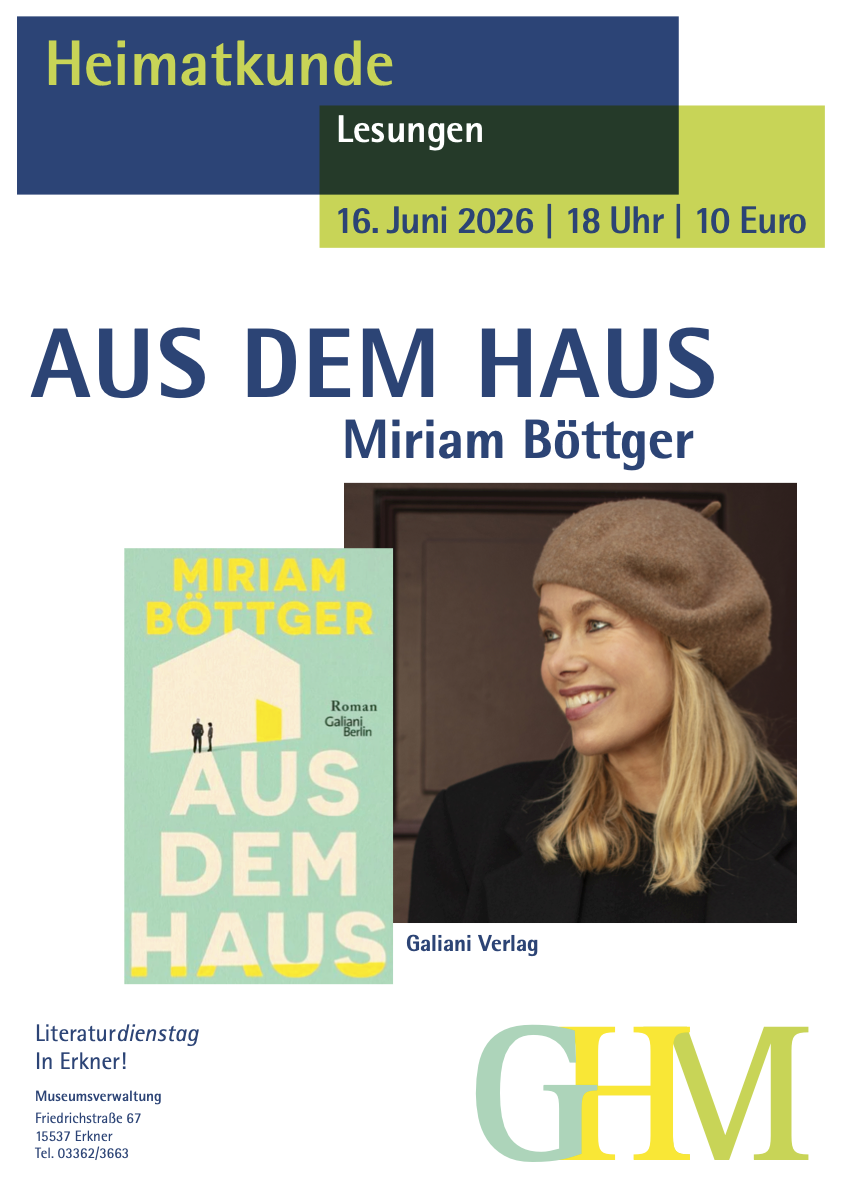 Lesung: „Aus dem Haus“ von Miriam Böttger