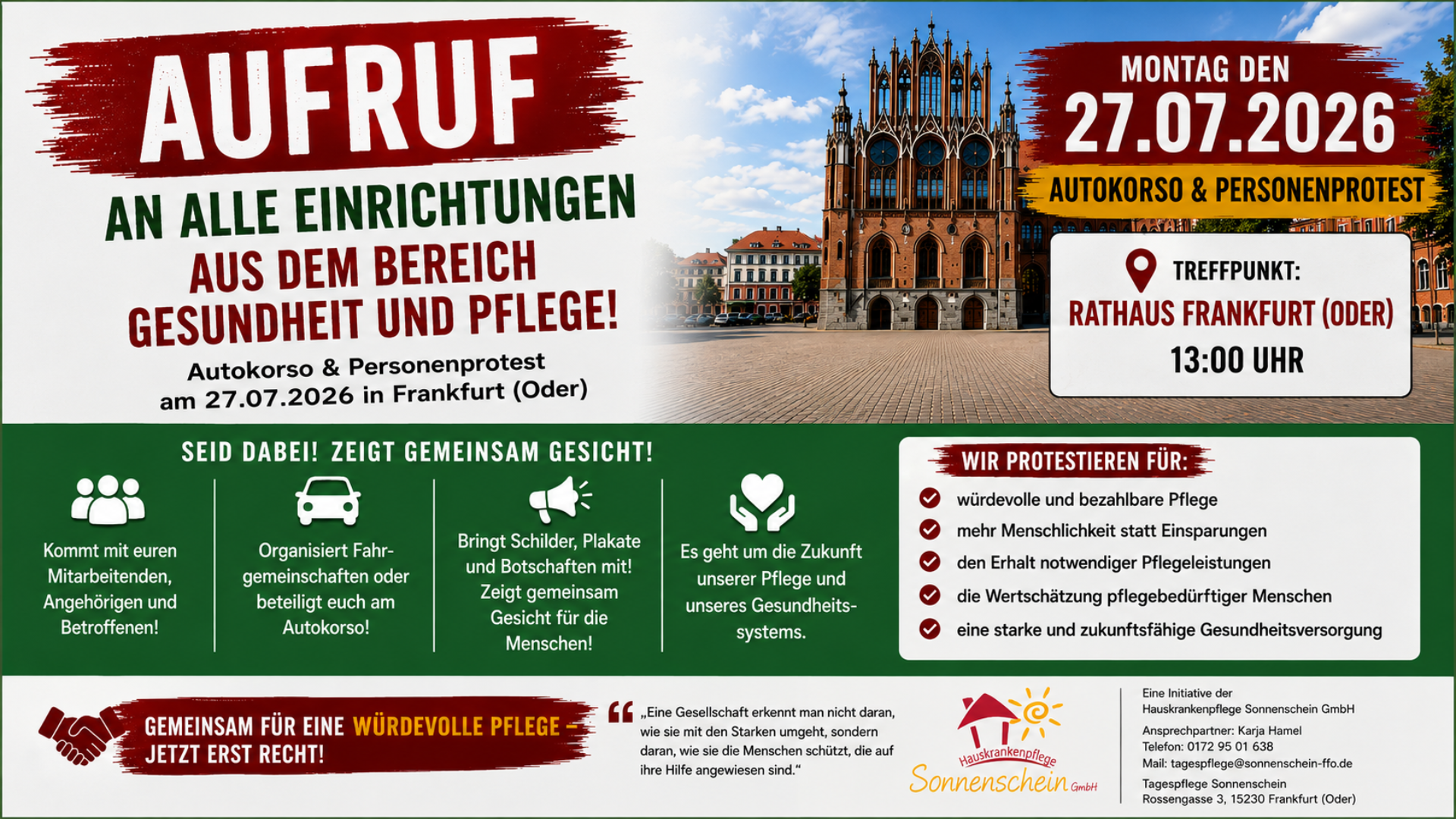Kampf gegen Pflegereform