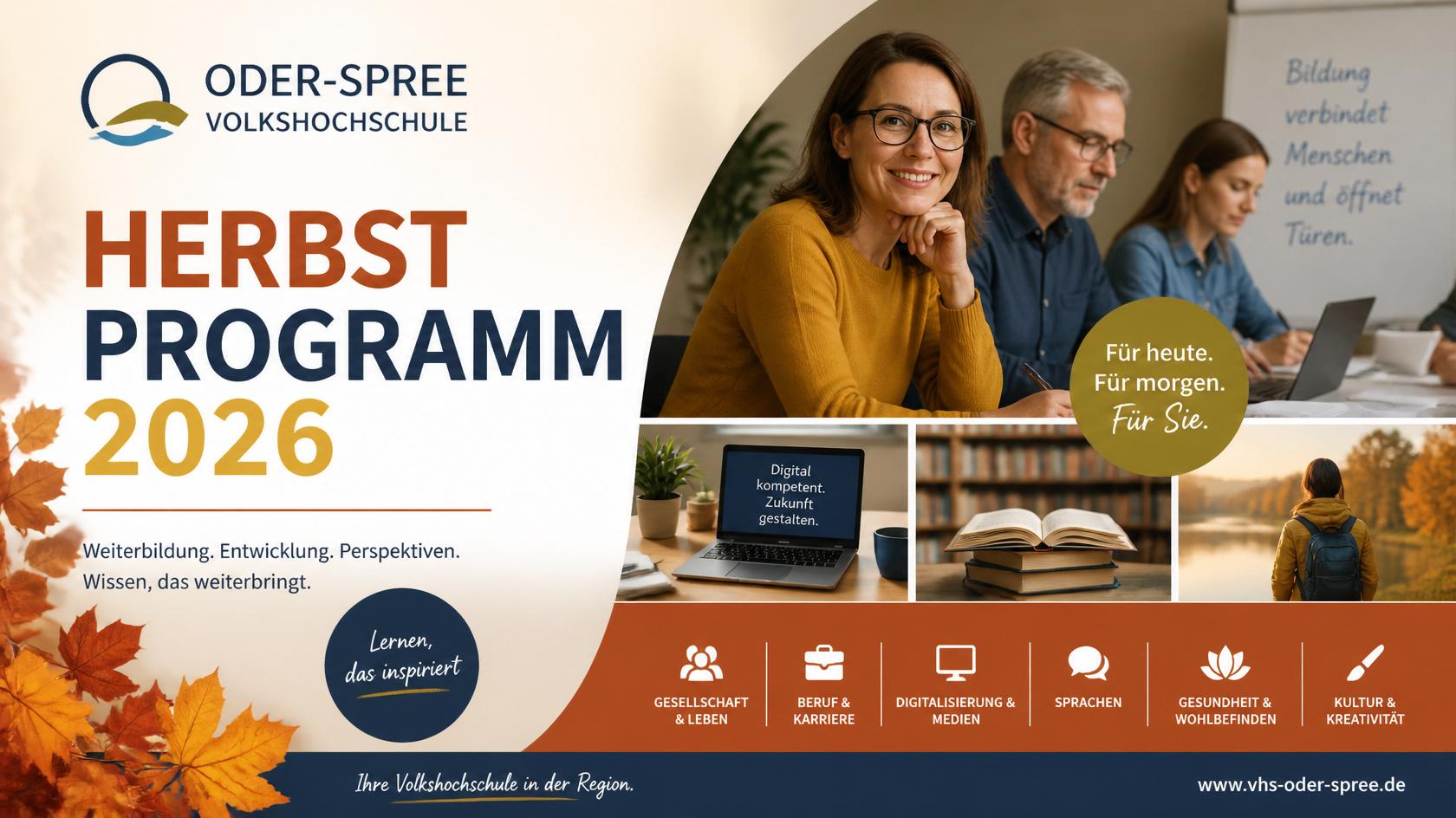 Herbstprogramms 2026 der Volkshochschule Oder Spree