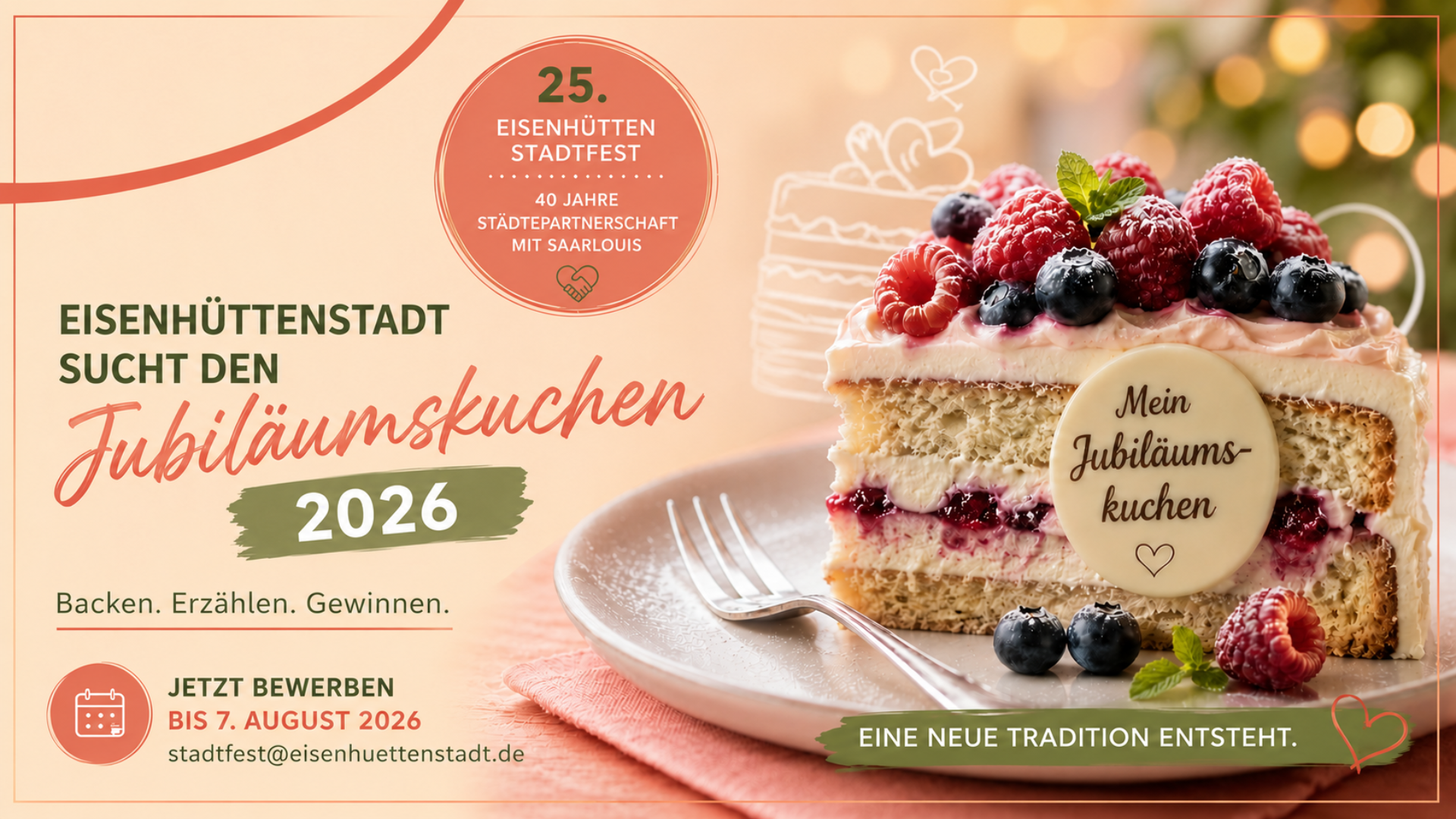 Eisenhüttenstadt sucht den Jubiläumskuchen 2026