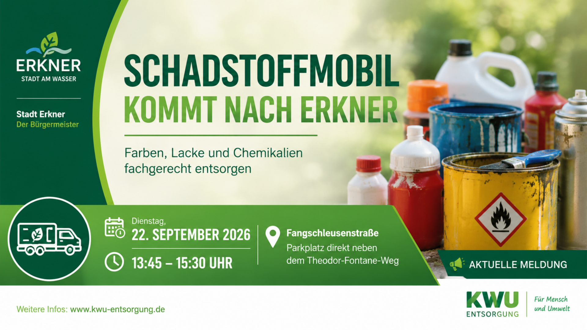 Schadstoffmobil macht Station in Erkner