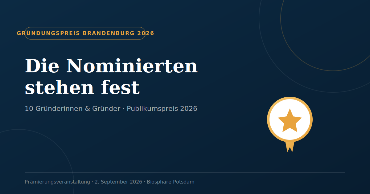 Gründungspreis Brandenburg 2026