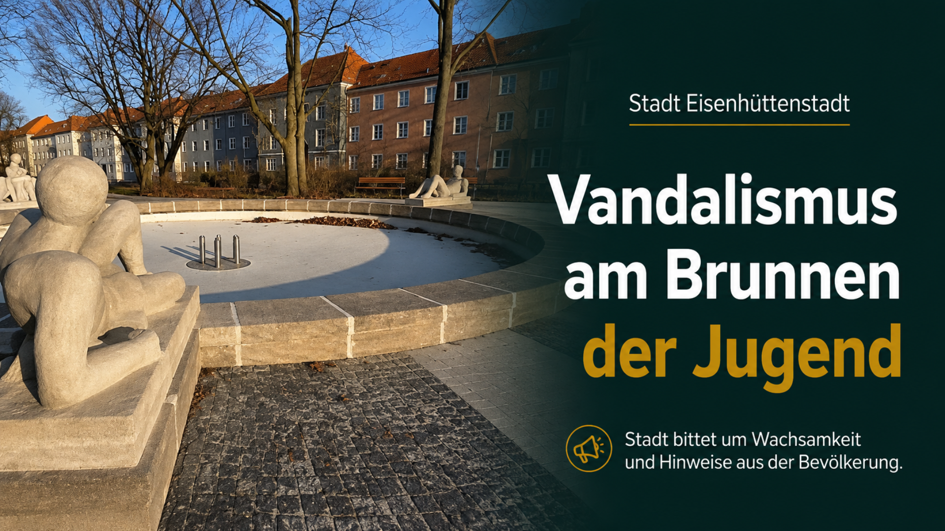Vandalismus am „Brunnen der Jugend“ in Eisenhüttenstadt