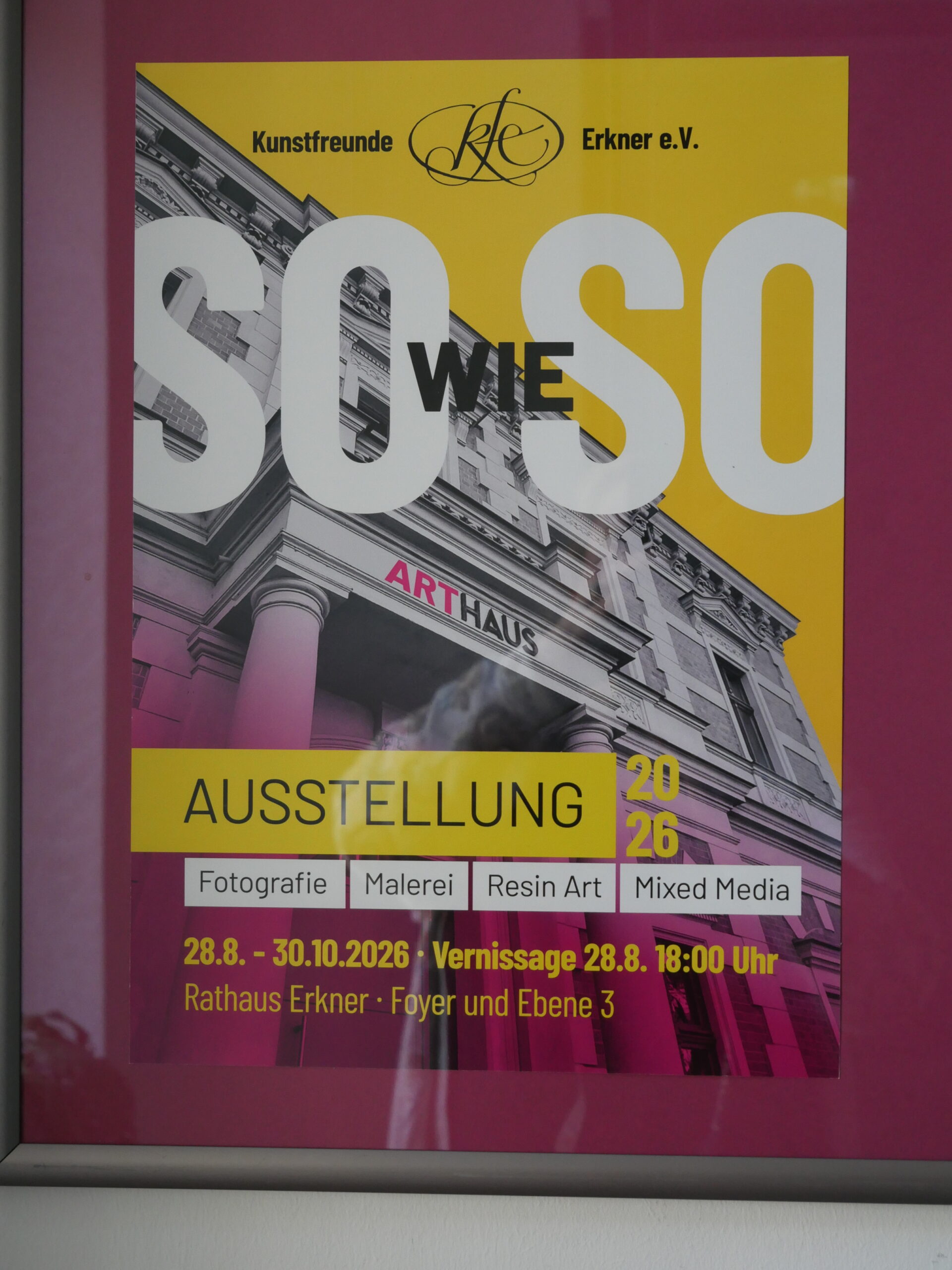 Plakat der Ausstellung SO WIE SO der Kunstfreunde Erkner e. V.
